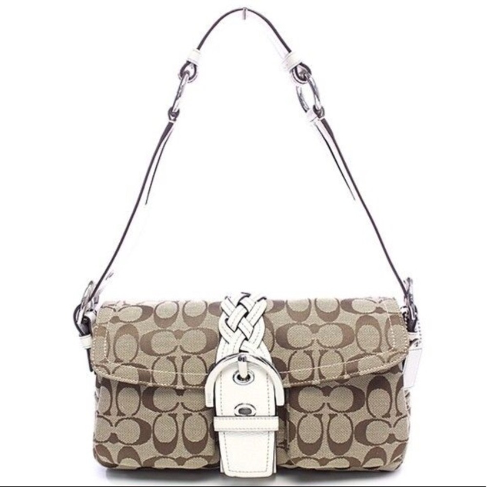 Coach purse with signature pattern